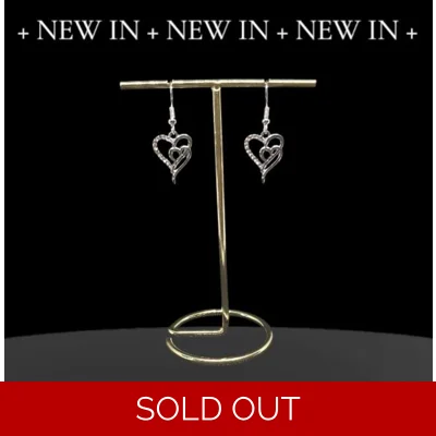 Two Hearts, One LOVE Earrings - Silver